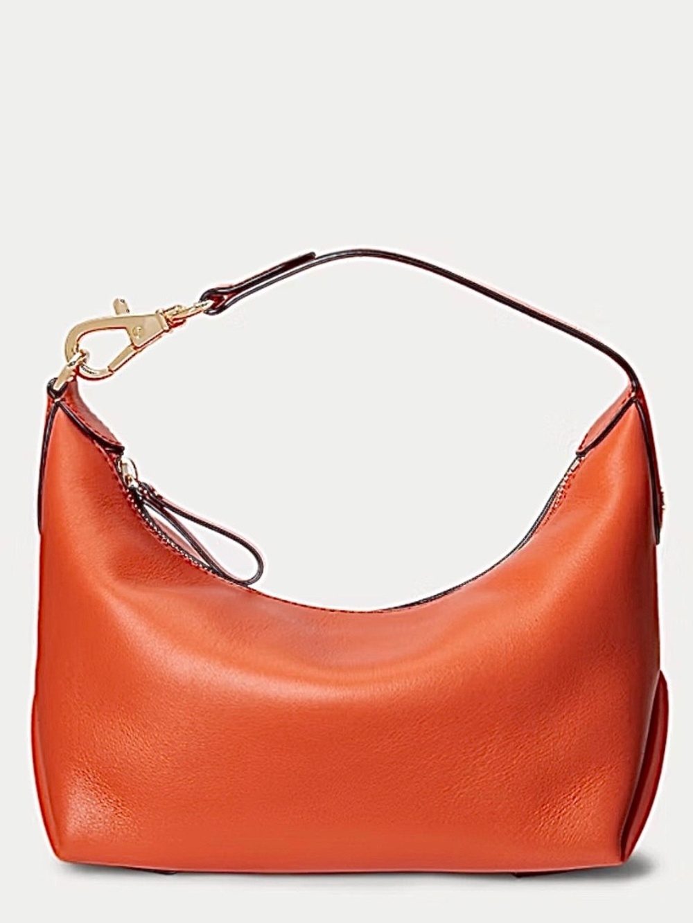 NWT Leather Lauren Ralph Lauren Small Kassie Bag Harvest Orange